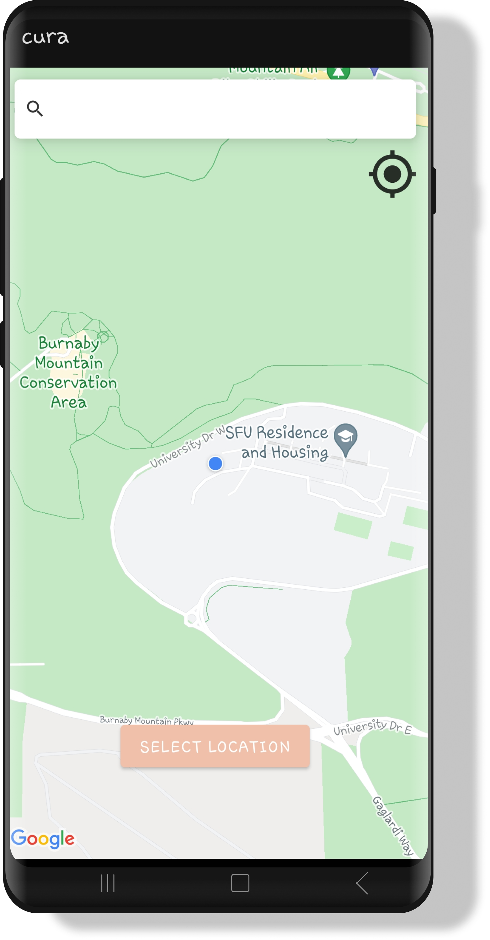 image map to choose location for the reminder